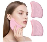 Spazzola linfatica per il viso, massaggiatore per contorni in silicone da 2 confezioni per viso e collo, spazzola per drenaggio linfatico portatile per la routine quotidiana di cura della pelle, cont