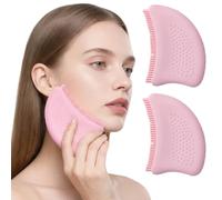 Spazzola linfatica per il viso, massaggiatore per contorni in silicone da 2 pezzi per viso e collo, spazzola portatile per drenaggio linfatico per la routine quotidiana di cura della pelle, decorazio