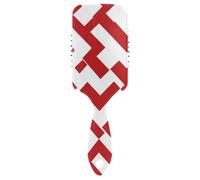 Spazzola liscia bianca rossa per capelli ricci Spazzola da massaggio progettata per tutti i tipi di capelli con manico ergonomico cepillo para pelo rizado