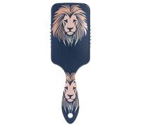 Spazzola liscia blu navy e oro rosa leone blu e oro per la perdita dei capelli Massaggio del cuoio capelluto progettato per capelli sottili con manico ergonomico cepillo anti crespo para cabello