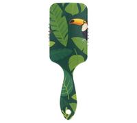 Spazzola liscia per capelli tucano a foglia verde per capelli fini Progettato massaggiatore del cuoio capelluto per capelli bagnati con manico ergonomico cepillo para cabello