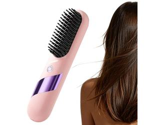 Spazzola Lisciante Capelli Riscaldamento Rapido Ricaricabile USB Portatile | Lisciacapelli Senza Fili Per Casa, Dormitorio, Viaggi, Viaggi Di Lavoro, Donne E Ragazze