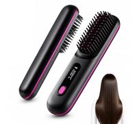 Spazzola Lisciante Capelli Senza Fili 2026 Piastra per Capelli Portatile da Viaggio Riscaldamento Rapido 30s 3 Temperature Display LED type-C