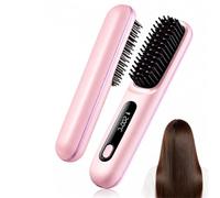 Spazzola Lisciante Capelli Senza Fili 2026 Piastra per Capelli Portatile da Viaggio Riscaldamento Rapido 30s 3 Temperature Display LED type-C