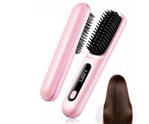 Spazzola Lisciante Capelli Senza Fili 2026 Piastra per Capelli Portatile da Viaggio Riscaldamento Rapido 30s 3 Temperature Display LED type-C