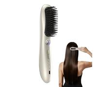 Spazzola lisciante per capelli, 3 livelli di temperatura e tecnologia anti scottatura, pettine per lisciare i capelli, per casa viaggi vacanze e mattine affollate