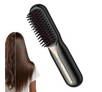 Spazzola lisciante per capelli, con 3 impostazioni di temperatura, strumenti per l'acconciatura, raddrizzatore a forma di spazzola per capelli, per la casa, l'esterno, i viaggi e le mattine pressate