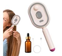 Spazzola lisciante per capelli, districatore ricaricabile con olio e misurino, spazzola lisciante a vapore, per donne e ragazze in viaggio nella vita di tutti i giorni a casa, per lisciare i capelli