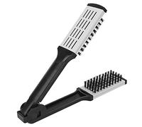 Spazzola lisciante per capelli, double face, setole di cinghiale, spazzola per capelli, morsetto per setole di setola, pettine per raddrizzatore liscio, per ridurre le doppie punte