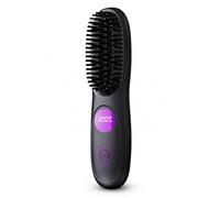 Spazzola Lisciante per Capelli, Ferro da Stiro per Capelli da Viaggio, Nero | Spazzola Lisciante Portatile Senza Fili, Piastra Arricciacapelli Ricaricabile USB, per Tutti i Tipi di Capelli
