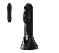 Spazzola lisciante per capelli, senza fili, da viaggio, 24,9 x 5,8 x 3,8 cm, ricaricabile, con display LCD, per routine mattutina, uso in salone, casa, viaggi o lavoro