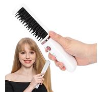 Spazzola Lisciante per Capelli Senza Fili, Pettine Lisciante Antiscottatura, Piastra per Capelli Multifunzionale, Piastra per Barba - 3 Livelli di Temperatura Regolabile, Ricaricabile Tramite USB, 30