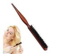Spazzola lisciante per capelli - Spazzola per capelli con setole di cinghiale, manico in legno, comodo pettine toupier, design durevole, stile semplice | cura dei capelli per donne, districante