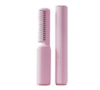 Spazzola lisciante per capelli, spazzola per capelli riscaldata, spazzola per capelli calda senza fili ricaricabile, mini pettine per lisciare, riscaldamento rapido, tutti i tipi di capelli
