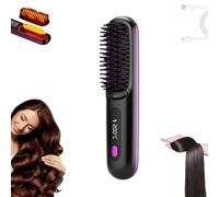 spazzola lisciante,spazzola riscaldata portatile,Bellabrush Pro,Bellabrush Pro Hair Brush,heated Hair Brush,Adjustable Temperature Anti-Scald,cordless Hair Straightener Brush,Brush Straightener