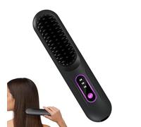 Spazzola lisciatrice per capelli | Display LCD a 3 temperature Spazzola lisciante - Riscaldatore lisciante senza fili | per donne ragazze acconciature lunghe corte casa viaggio quotidiano sera