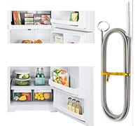 Spazzola lunga flessibile per frigorifero con setole in nylon per lo scrub del frigorifero, strumento per draga, 154,9 cm, con anello di tiro utilizzato per lo scarico della cucina (1 pz)