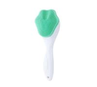 Spazzola manuale in silicone per la pulizia profonda del viso, a forma di zampa di gatto, utilizzata per la pulizia del viso, per l'esfoliazione dei punti neri e dei pori (verde, 5 pezzi)