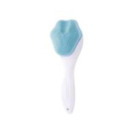 Spazzola manuale in silicone per la pulizia profonda del viso, a forma di zampa di gatto, utilizzata per la pulizia del viso, per l'esfoliazione dei punti neri e dei pori (blu, 5 pezzi)