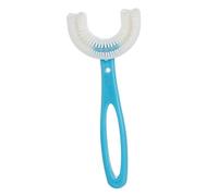 Spazzola manuale per la pulizia dei denti dei bambini a forma di U per la pulizia orale dei denti, blu, 6-12 anni