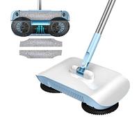 Spazzola manuale per pavimenti in legno duro, pavimenti in legno, piastrelle in laminato, piccola scopa portatile per pulire i peli di animali domestici, aspirapolvere a spinta senza rumore, non