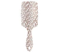 Spazzola massaggiante a cuscino d'aria 3D con stampa leopardata, morbida oro rosa, spazzola districante per capelli, spazzola districante da uomo