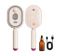 Spazzola Massaggiante con Cuscino d'Aria Spray Elettrico, Spazzola per Capelli 2-in-1 a Vapore del 2026, Ricaricabile con Spruzzo d'Acqua, Riduce l'Elettrostatico, Liscia e Nutre