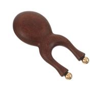 Spazzola Massaggiante in Legno e Ottone a Denti Larghi per Cuoio Capelluto | Curva Ergonomica con Manico Affusolato, Denti Arrotondati e Lucidati, Uso su Chioma Asciutti o Bagnati