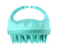 Spazzola massaggiante in silicone per cuoio capelluto, 2 pezzi, pettine massaggiante per lavaggio dei capelli per spa e salone di bellezza (verde)