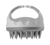 Spazzola massaggiante in silicone per cuoio capelluto, 2 pezzi, pettine massaggiante per lavaggio dei capelli per spa e salone di bellezza (grigio)