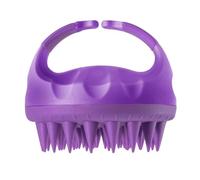 Spazzola massaggiante in silicone per cuoio capelluto, 2 pezzi, pettine massaggiante per lavaggio dei capelli per spa e salone di bellezza (viola)