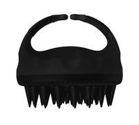Spazzola massaggiante in silicone per cuoio capelluto, 2 pezzi, pettine massaggiante per lavaggio dei capelli per spa e salone di bellezza (nero)