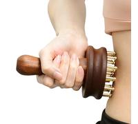 Spazzola Massaggiante Manico Lungo in Legno con Azione Lenitiva | Strumento per massaggio di cuoio capelluto e corpo per Uomo Donna Anziani Testa Pancia Gambe Corpo Rilassamento Muscolare