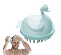 Spazzola massaggiante per capelli e cuoio capelluto, spazzola per capelli a forma di cigno, setole morbide in silicone, esfoliante staccabile e massaggiatore per capelli, pettine da doccia per uomini