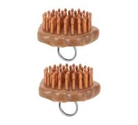 Spazzola Massaggiante per Chioma in Legno 2 Pezzi a Anello | Design Ergonomico Rotondo, Leggero e Naturale, per Pulizia Profonda e Pressione sui Punti Chiave