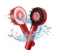 Spazzola massaggiante per cuoio capelluto, 1500 mAh, massaggiatore portatile per la crescita dei capelli, luce rossa e blu, impermeabile IPX7, 72 pettini a testa rotonda per massaggio del cuoio