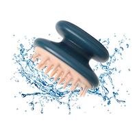 Spazzola massaggiante per cuoio capelluto, esfoliante in morbido silicone, stimola il cuoio capelluto per accelerare la crescita dei capelli, rimuove la forfora (blu)