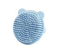 Spazzola massaggiante per cuoio capelluto infantile in silicone per uso alimentare Strumento da bagno per neonati Punta rotonda morbida a forma di orso Spazzola per la cura dei capelli Massaggiatore