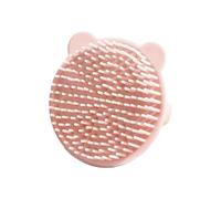 Spazzola massaggiante per cuoio capelluto infantile in silicone per uso alimentare Strumento da bagno per neonati Punta rotonda morbida a forma di orso Spazzola per la cura dei capelli Massaggiatore