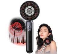 Spazzola Massaggiante Per Cuoio Capelluto, Massaggiatore Elettrico Per Cuoio Capelluto 2 In 1 E Applicatore Di Olio Per Capelli, Luce Rossa 630Nm + Microcorrente Ems + Vibrazione Ad Alta Frequenza