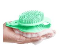 Spazzola massaggiante per cuoio capelluto, spazzola per capelli a doppia faccia, con setole morbide bagnate e asciutte, esfoliante per il cuoio capelluto, per anziani, bambini e adulti