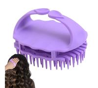 Spazzola massaggiante per cuoio capelluto, spazzola per lo shampoo, massaggiatore per il cuoio capelluto in silicone morbido, con manico, scrub per la rimozione della forfora, per la maggior parte dei