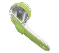 Spazzola massaggiante per shampoo, dispenser per shampoo con spazzola morbida, pettine antiscivolo per dosare liquidi per la routine doccia degli adulti (verde)