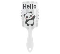 Spazzola massaggiante per uomini, donne e bambini, Hello Panda Baby Shower, spazzola per capelli lunghi, spessi, ricci, ondulati, secchi e danneggiati