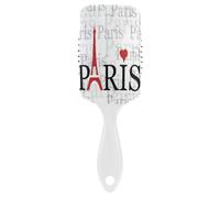 Spazzola massaggiante per uomini, donne e bambini, la Torre Eiffel di Parigi, una città d'amore, spazzola per capelli lunghi, spessi, ricci, ondulati, secchi e danneggiati
