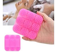 Spazzola massaggiante, spazzola per capelli, per il corpo, in silicone, antiscivolo, universale, colore: rosso