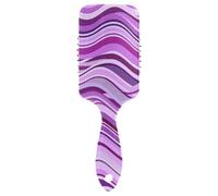 Spazzola massaggiante viola con linee ondulate fluenti a cuscino d'aria 3D, pettini antistatici da donna, spazzola districante per capelli da donna