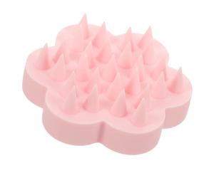 Spazzola Massaggiatore in Silicone Rosa per Cuoio Capelluto | Lavaggio Testa e Chioma, Presa Comoda, Sollievo dal Prurito, Adatta a Bebè e Ragazzo Ragazza Piccoli
