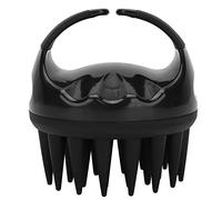 Spazzola massaggiatore manuale Massaggiatore manuale, spazzola per massaggio del cuoio capelluto in silicone pulisce le radici dei capelli, spazzola per shampoo per la pulizia dei capelli(nero)