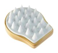 Spazzola Massaggiatore per Cuoio Capelluto in Legno Naturale | Uso Manuale, Struttura in Plastica, Formato Compatto, Adatta al Lavaggio dei Chioma e Quotidiana